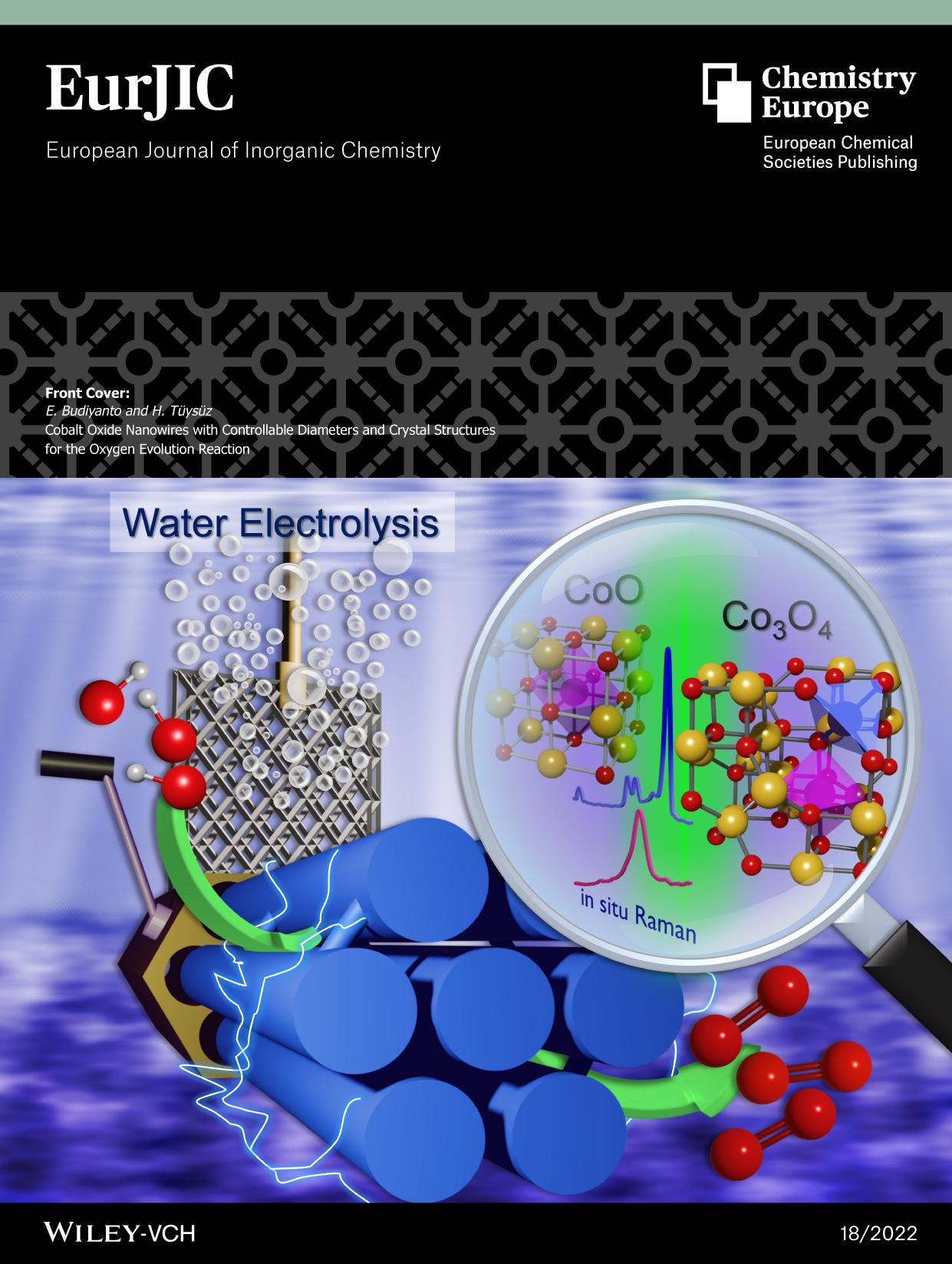 Front Cover: Cobalt Oxide Nanowires with Controllable Diameters and Crystal Structures for the Oxygen Evolution Reaction (Eur. J. Inorg. Chem. 182022) by Unknown
