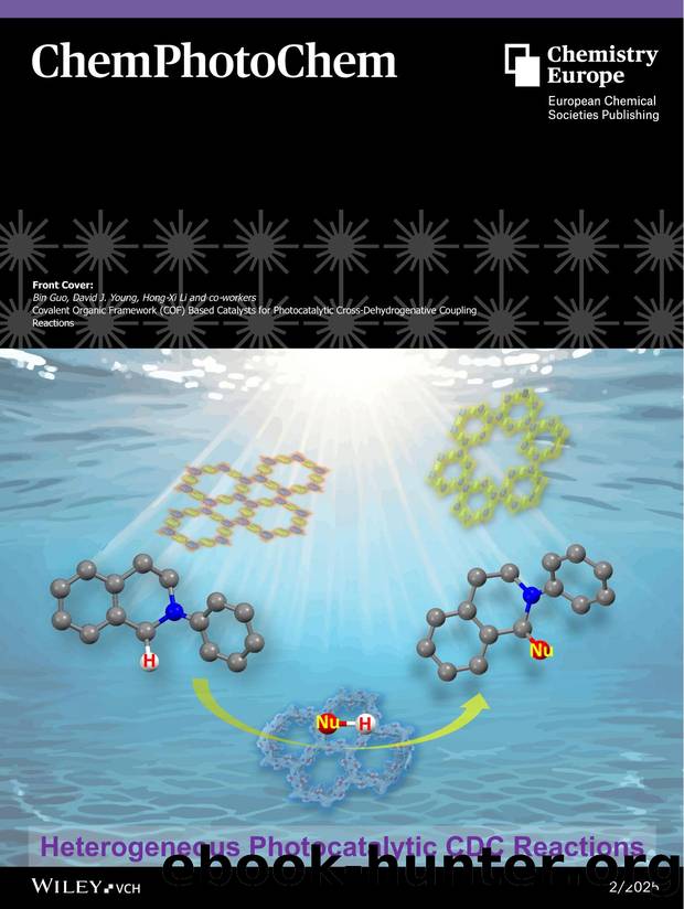 Front Cover: Covalent Organic Framework (COF) Based Catalysts for Photocatalytic CrossâDehydrogenative Coupling Reactions (ChemPhotoChem 22025) by Unknown