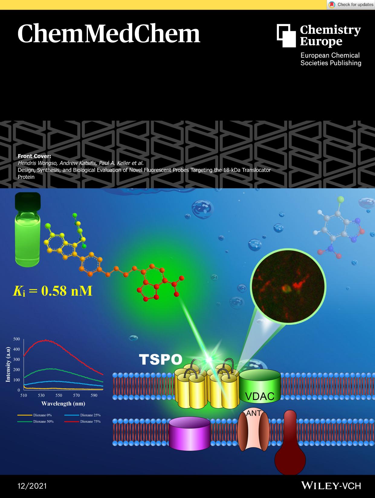 Front Cover: Design, Synthesis, and Biological Evaluation of Novel Fluorescent Probes Targeting the 18âkDa Translocator Protein (122021) by Unknown
