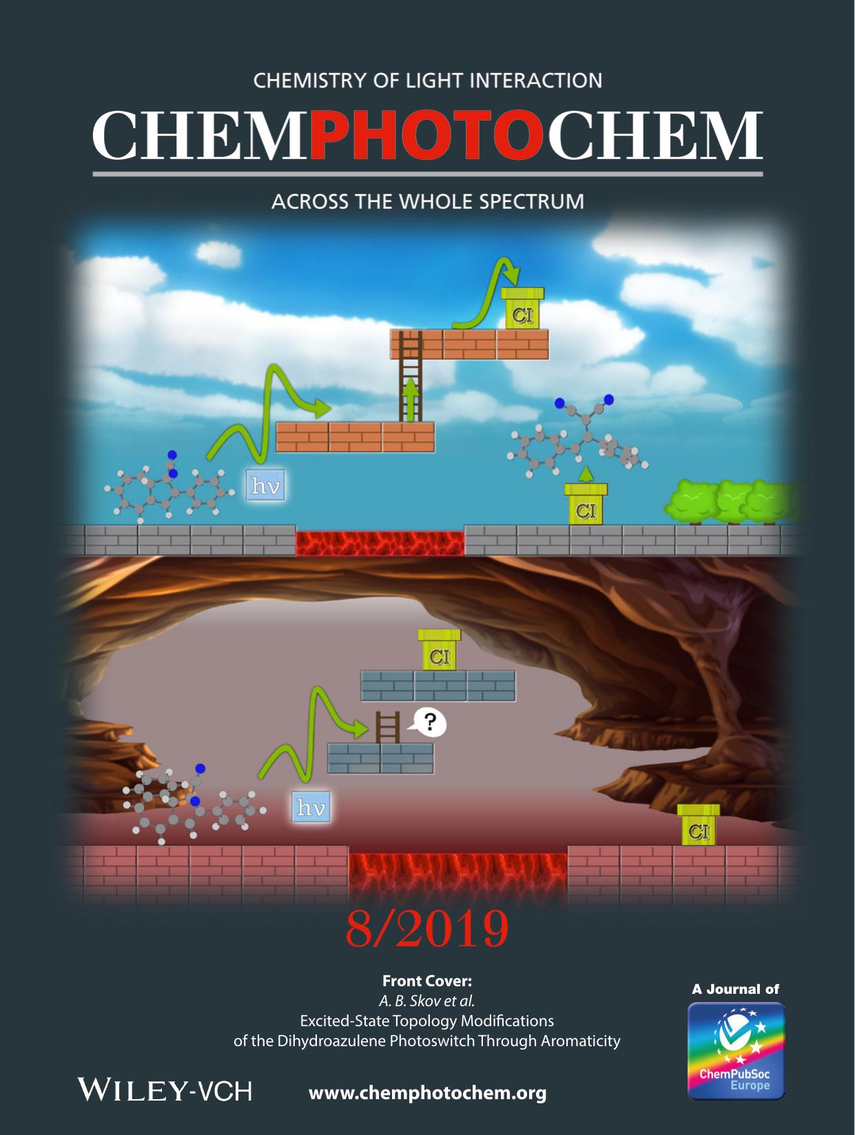 Front Cover: ExcitedâState Topology Modifications of the Dihydroazulene Photoswitch Through Aromaticity (ChemPhotoChem 82019) by Unknown