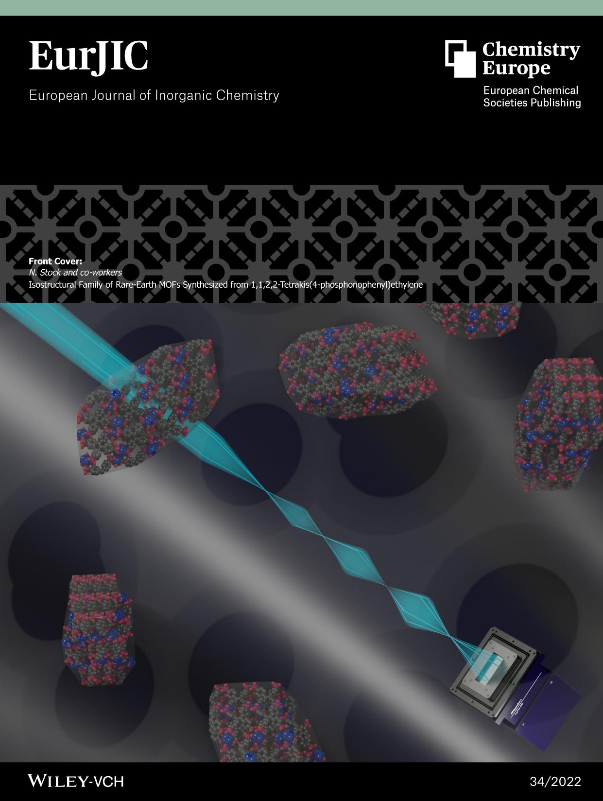 Front Cover: Isostructural Family of RareâEarth MOFs Synthesized from 1,1,2,2âTetrakis(4âphosphonophenyl)ethylene (Eur. J. Inorg. Chem. 342022) by Unknown