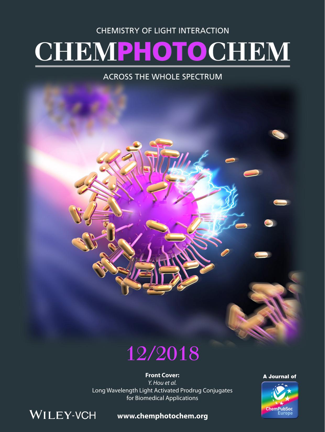 Front Cover: Long Wavelength Light Activated Prodrug Conjugates for Biomedical Applications (ChemPhotoChem 122018) by Unknown