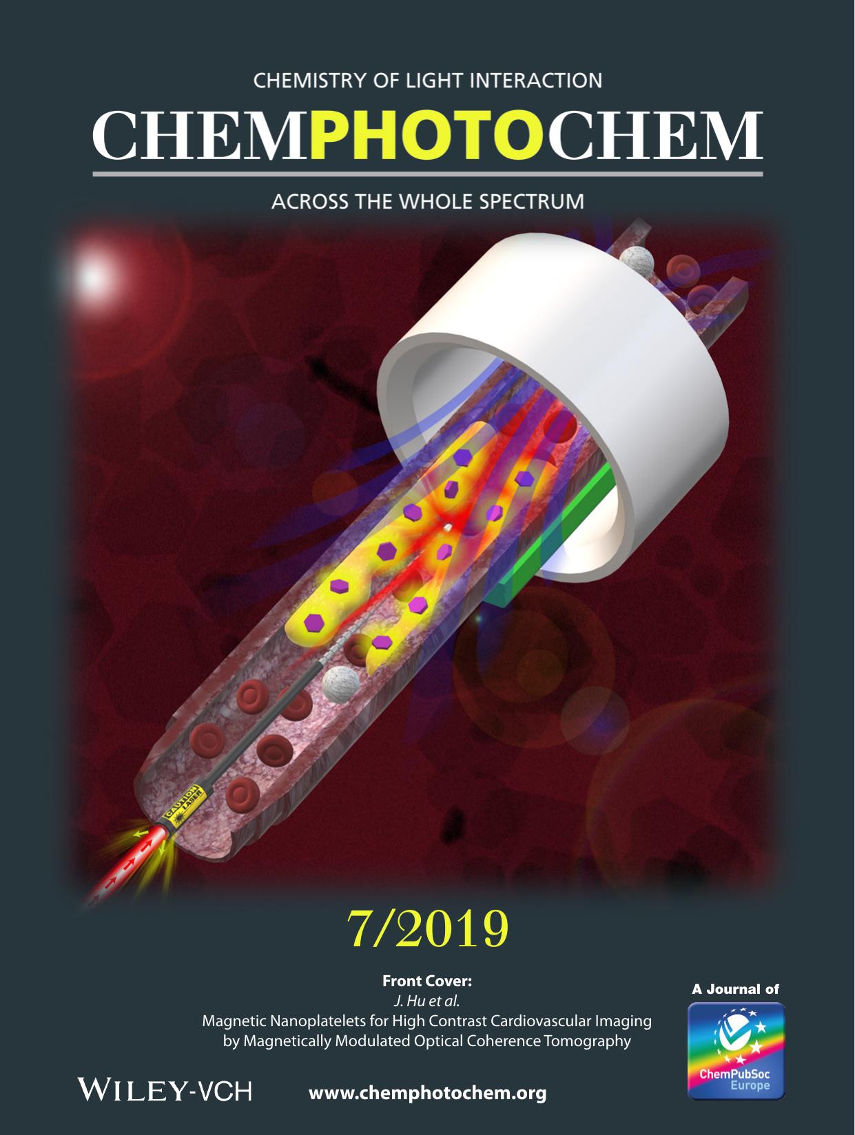 Front Cover: Magnetic Nanoplatelets for High Contrast Cardiovascular Imaging by Magnetically Modulated Optical Coherence Tomography (ChemPhotoChem 72019) by Unknown