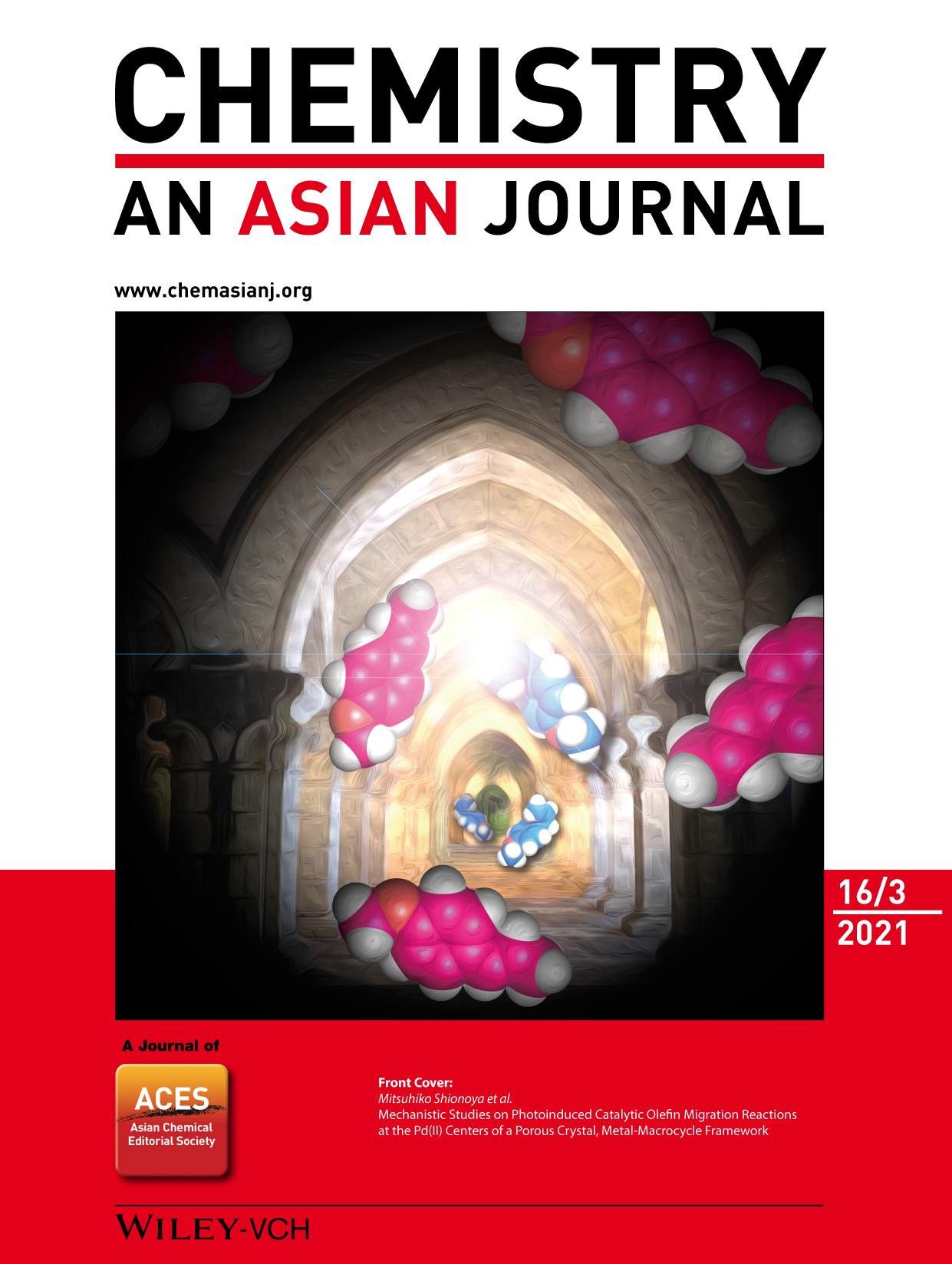Front Cover: Mechanistic Studies on Photoinduced Catalytic Olefin Migration Reactions at the Pd(II) Centers of a Porous Crystal, MetalâMacrocycle Framework (Chem. Asian J. 32021) by Unknown