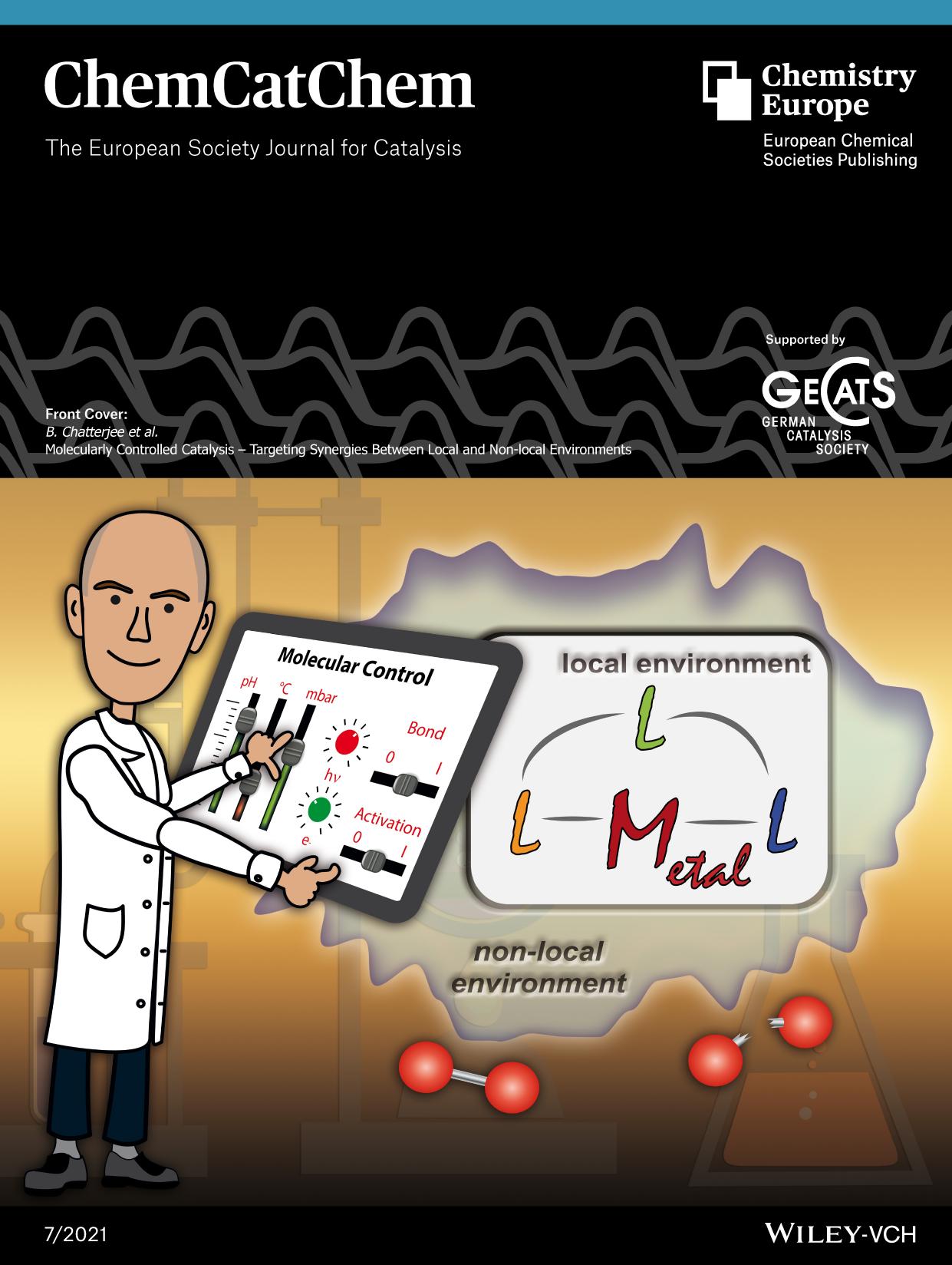 Front Cover: Molecularly Controlled Catalysis â Targeting Synergies Between Local and Nonâlocal Environments (72021) by Unknown