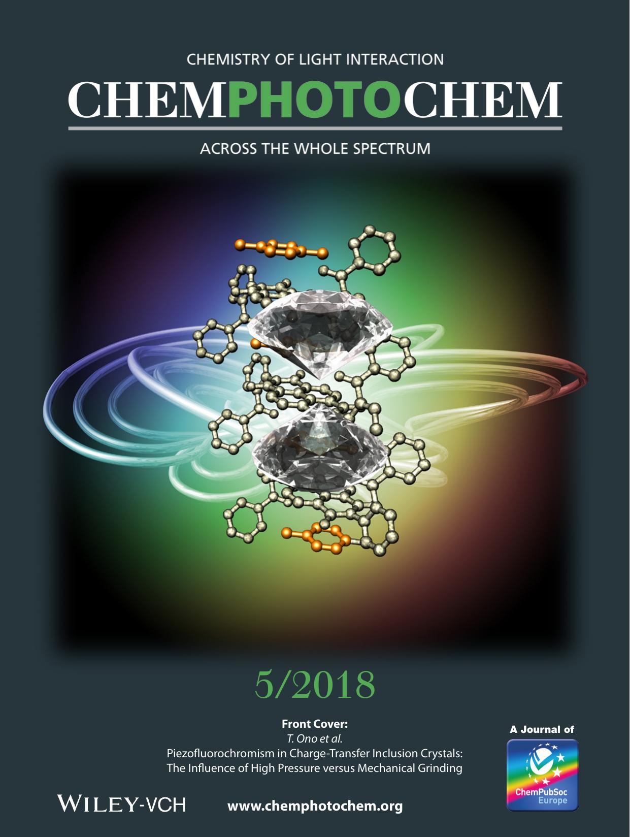 Front Cover: Piezofluorochromism in ChargeâTransfer Inclusion Crystals: The Influence of High Pressure versus Mechanical Grinding (ChemPhotoChem 52018) by Unknown