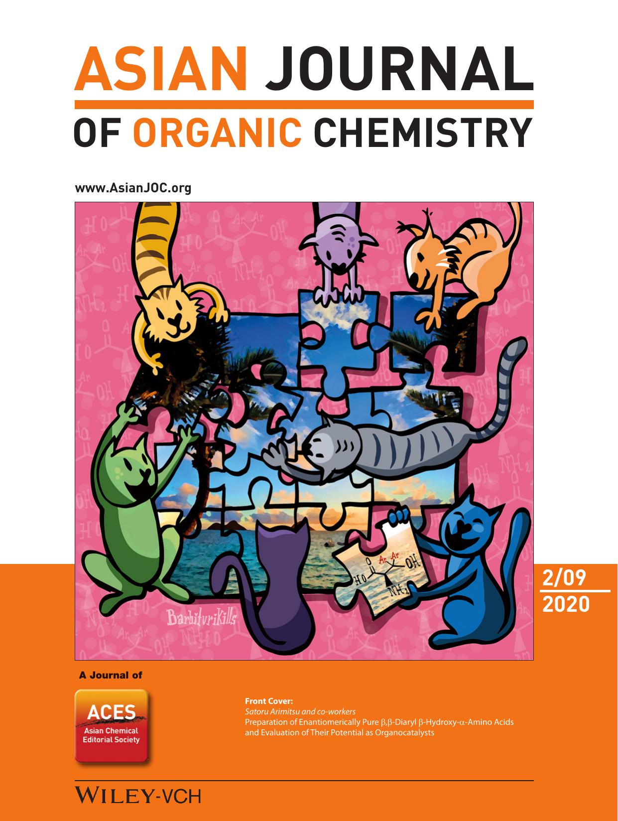 Front Cover: Preparation of Enantiomerically Pure Î²,Î²âDiaryl Î²âHydroxyâÎ±âAmino Acids and Evaluation of Their Potential as Organocatalysts (Asian J. Org. Chem. 22020) by Unknown