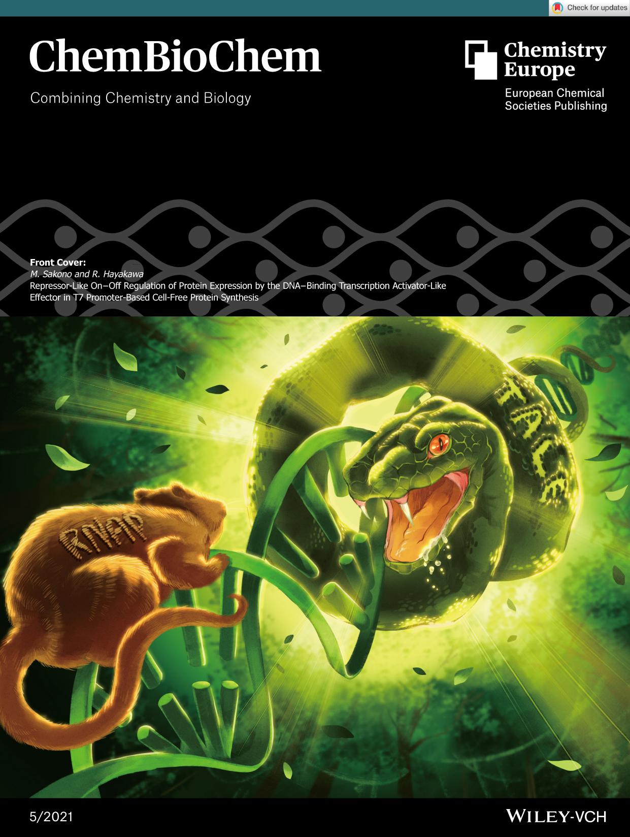 Front Cover: RepressorâLike OnâOff Regulation of Protein Expression by the DNAâBinding Transcription ActivatorâLike Effector in T7 PromoterâBased CellâFree Protein Synthesis (52021) by Unknown