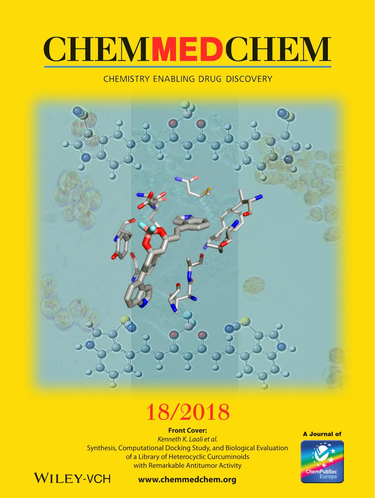 Front Cover: Synthesis, Computational Docking Study, and Biological Evaluation of a Library of Heterocyclic Curcuminoids with Remarkable Antitumor Activity (ChemMedChem 182018) by Unknown