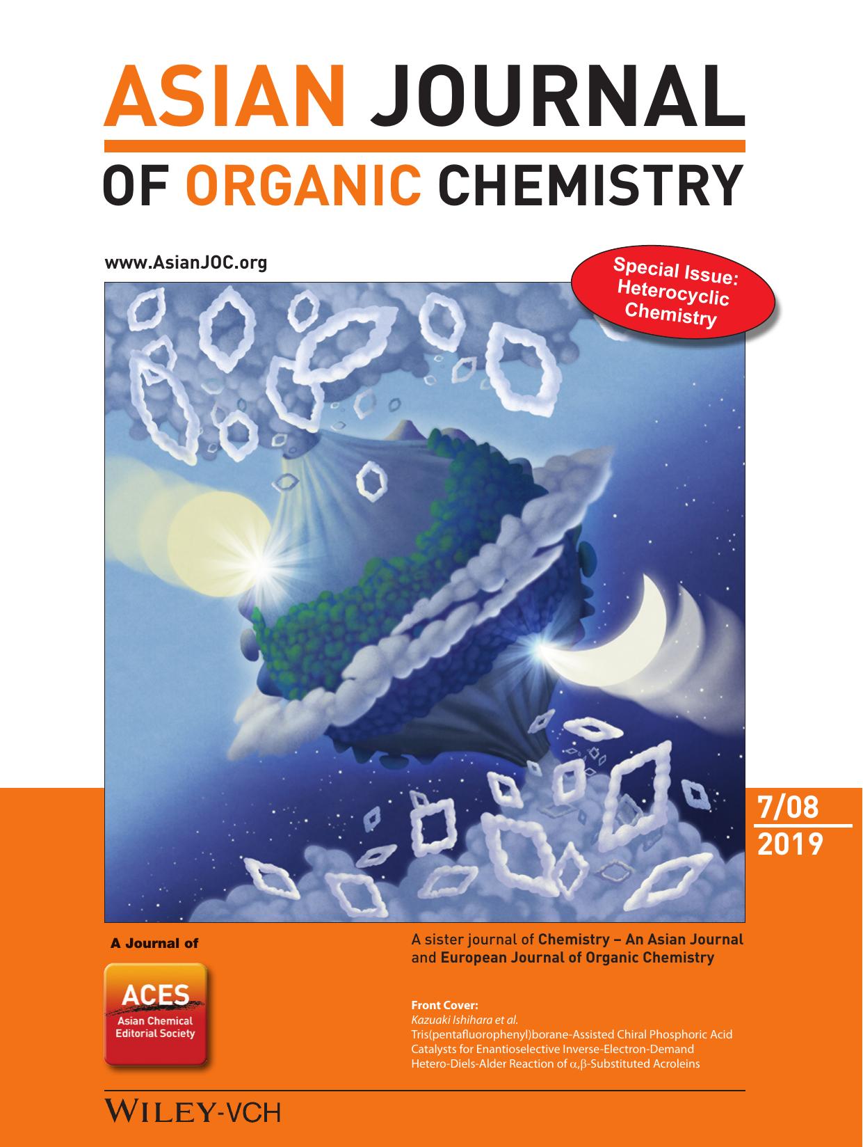 Front Cover: Tris(pentafluorophenyl)boraneâAssisted Chiral Phosphoric Acid Catalysts for Enantioselective InverseâElectronâDemand HeteroâDielsâAlder Reaction of Î±,Î²âS by Unknown