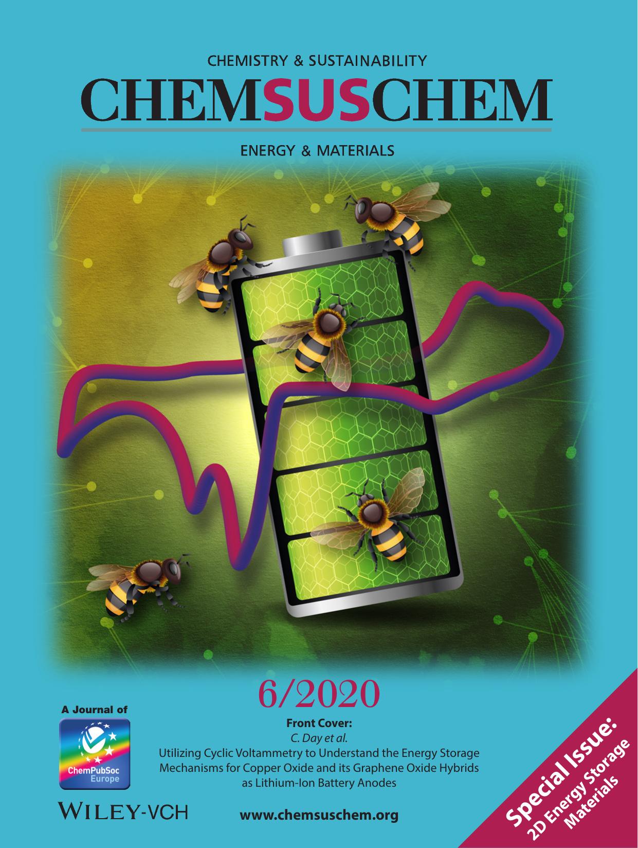 Front Cover: Utilizing Cyclic Voltammetry to Understand the Energy Storage Mechanisms for Copper Oxide and its Graphene Oxide Hybrids as LithiumâIon Battery Anodes (ChemSusChem 62020) by Unknown