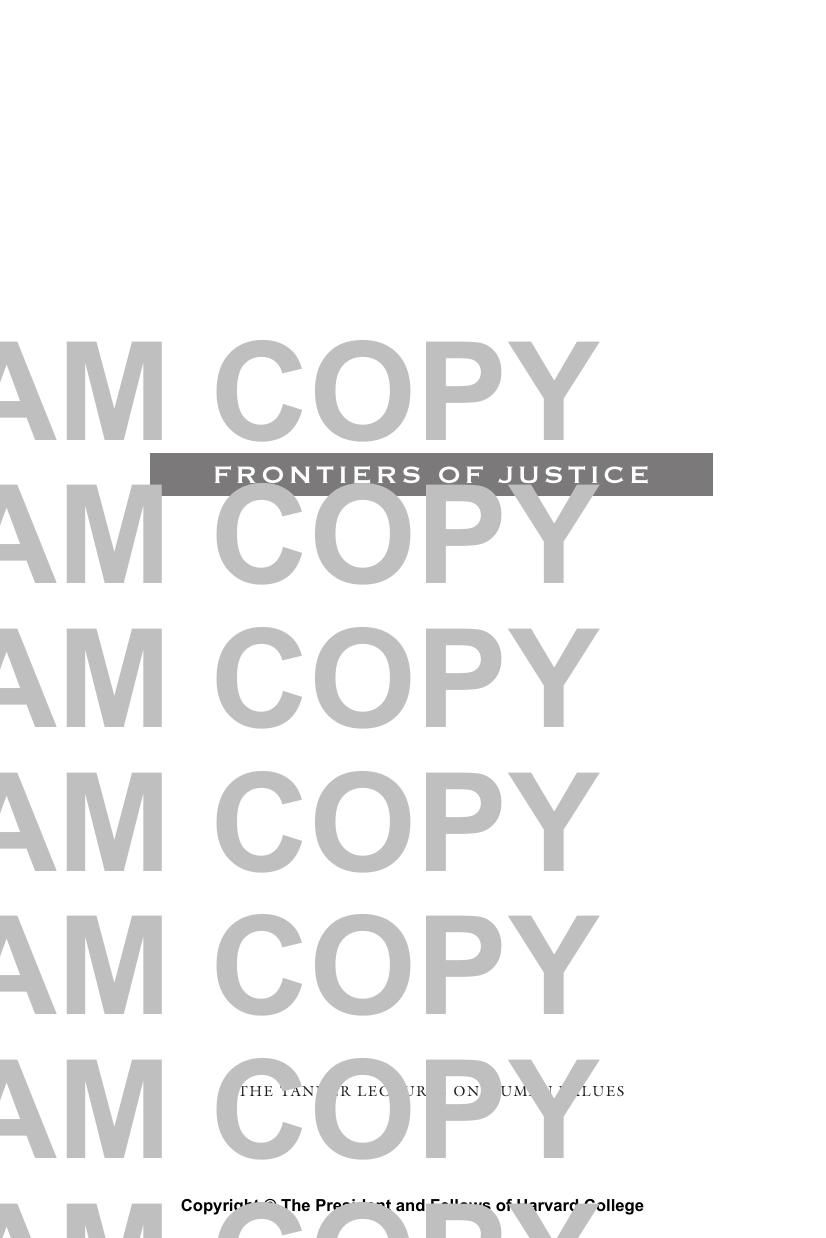Frontiers of Justice: Disability, Nationality, Species Membership by Martha C. Nussbaum