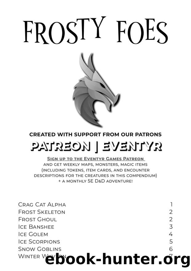 Frosty Foes (printer friendly) by Unknown