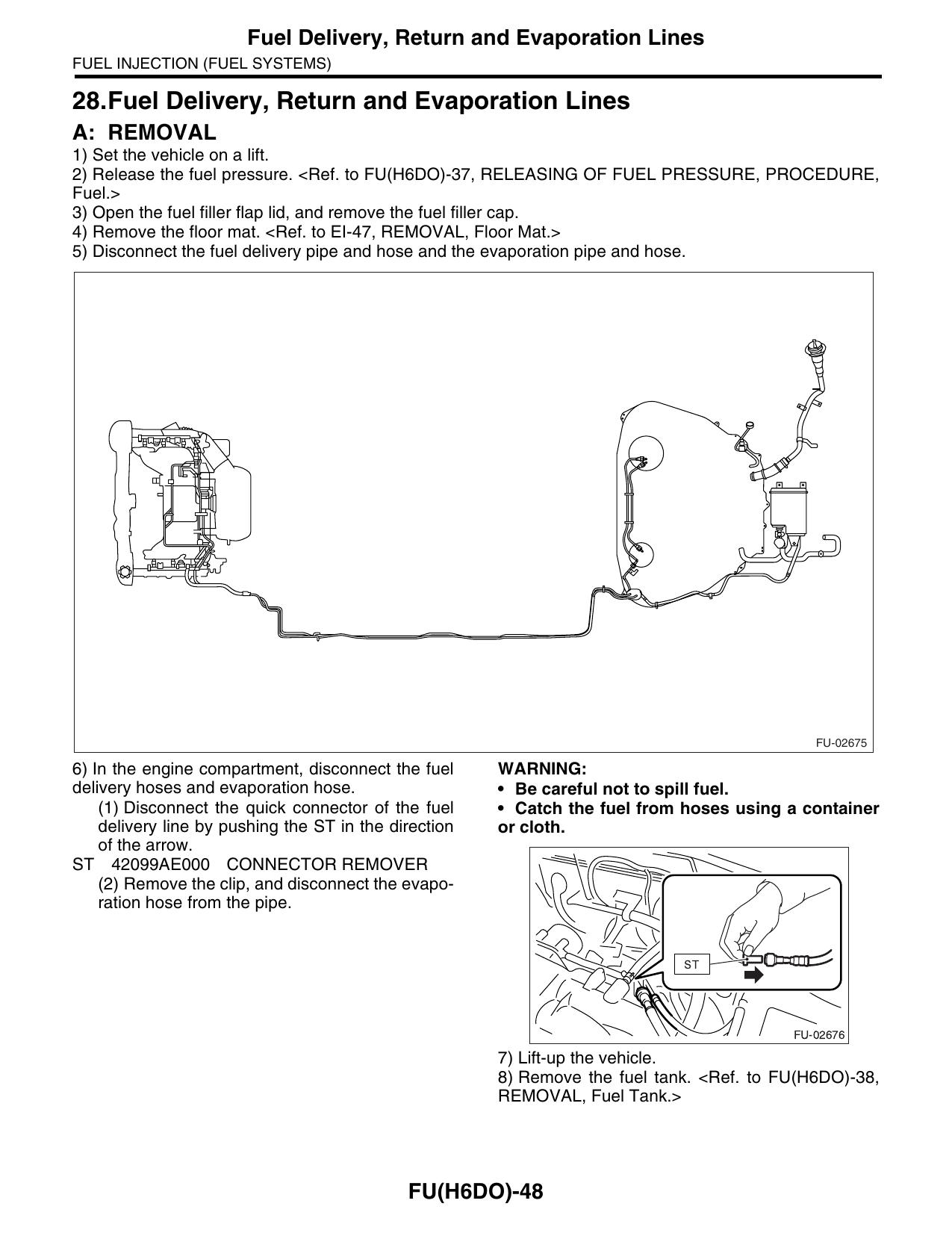 Fuel Delivery, Return and Evaporation Lines by Unknown