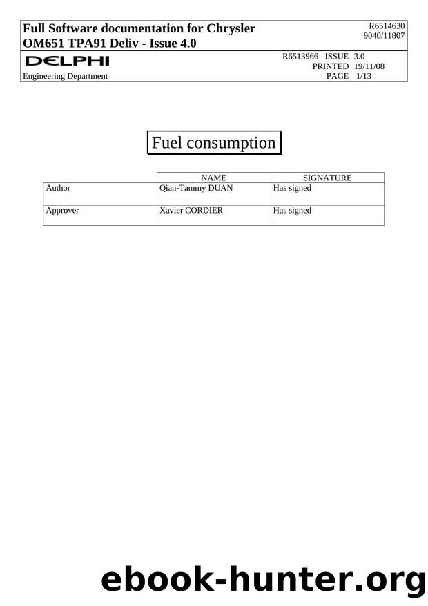 Fuel consumption for OM651 by Qian-Tammy DUAN