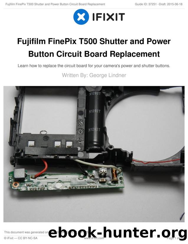 Fujifilm FinePix T500 Shutter and Power Button Circuit Board Replacement by Unknown
