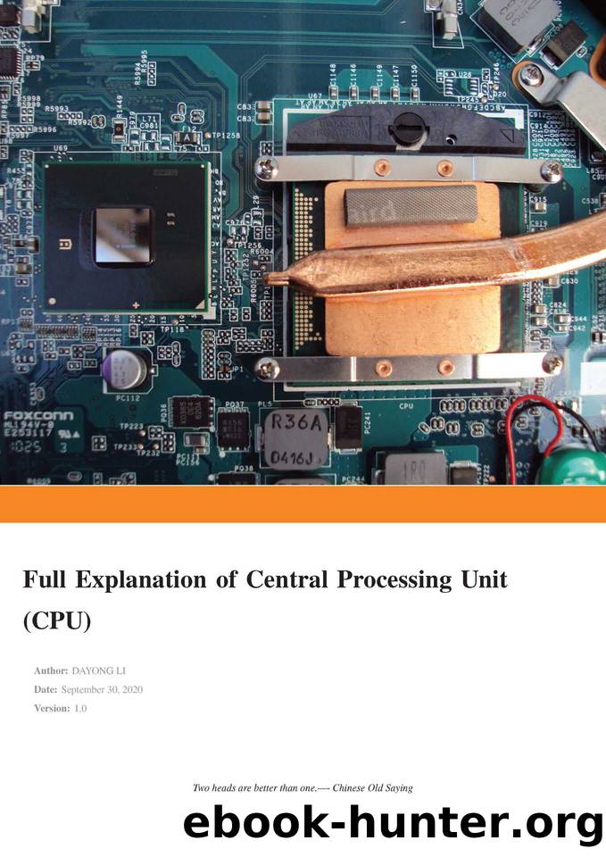 Full Explanation of Central Processing Unit (CPU) by LI DAYONG