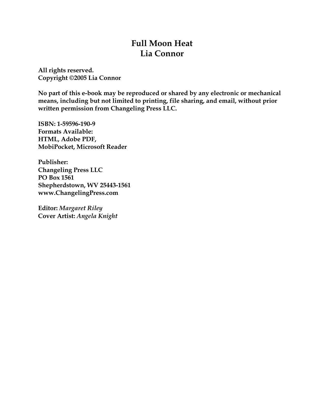 Full Moon Heat by Lia Connor