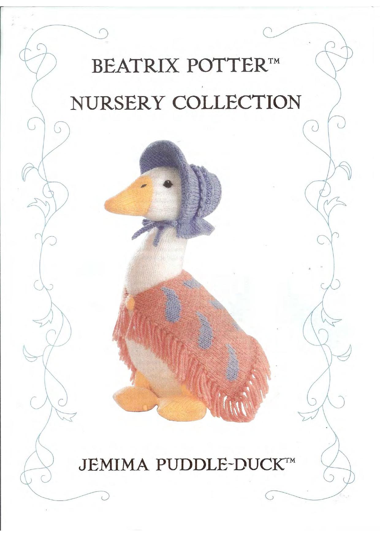 Full page fax print by Beatrix Potter Nursery Collection- Jemima Puddle-Duck