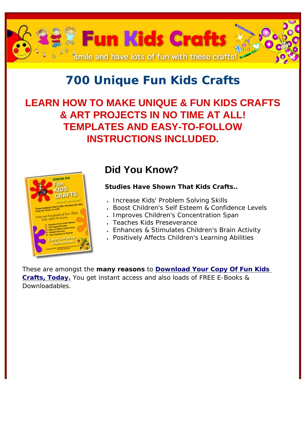 Fun Kids Crafts - Newly Released! by Best of Kuszter's Collection