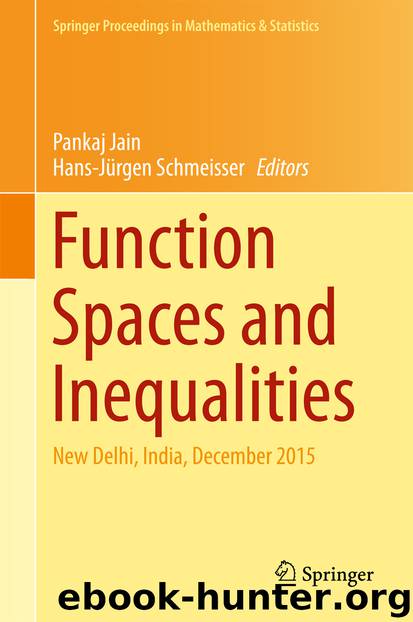 Function Spaces and Inequalities by Pankaj Jain & Hans-Jürgen Schmeisser