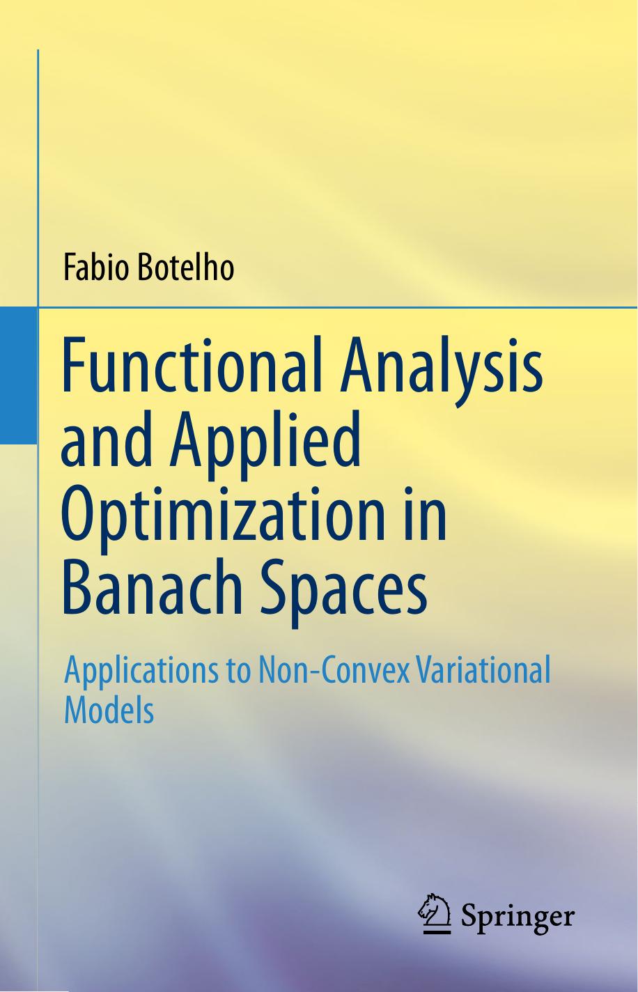 Functional Analysis and Applied Optimization in Banach Spaces: Applications to Non-Convex Variational Models by Fabio Botelho