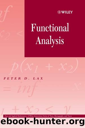 Functional Analysis by Peter D. Lax