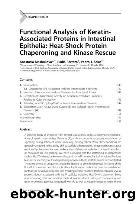 Functional Analysis of Keratin-Associated Proteins in Intestinal Epithelia: Heat-Shock Protein Chaperoning and Kinase Rescue by Anastasia Mashukova & Radia Forteza & Pedro J. Salas