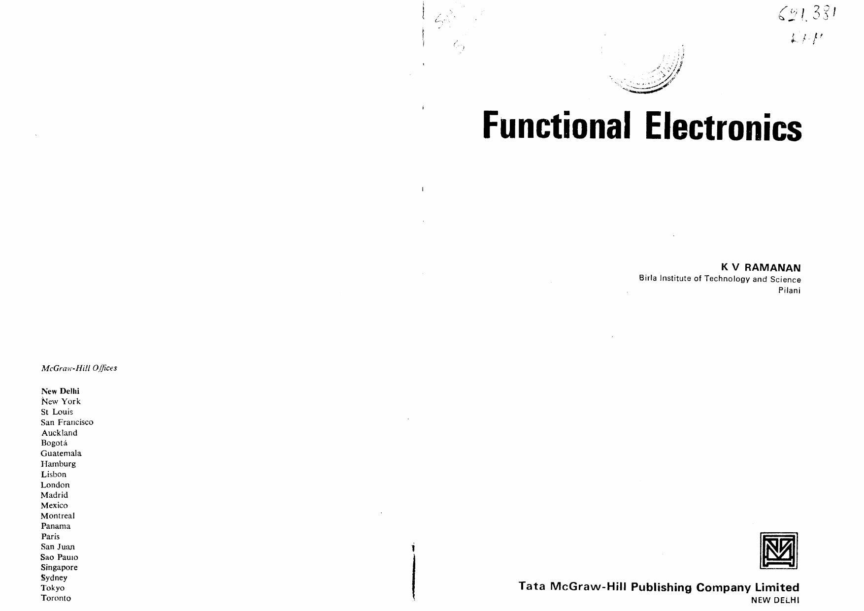 Functional Electronics by Ramanan K.V