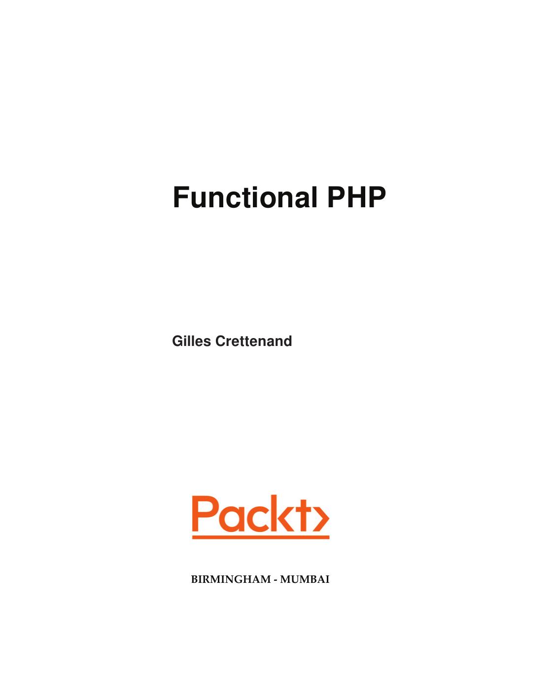 Functional PHP by Gilles Crettenand