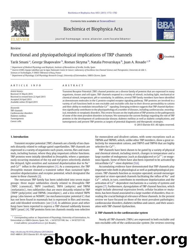 Functional and physiopathological implications of TRP channels by Tarik Smani & George Shapovalov & Roman Skryma & Natalia Prevarskaya & Juan A. Rosado