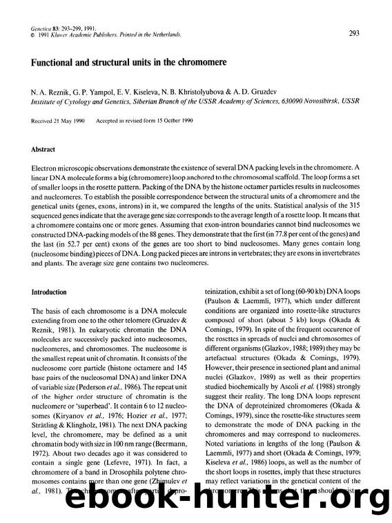 Functional and structural units in the chromomere by Unknown