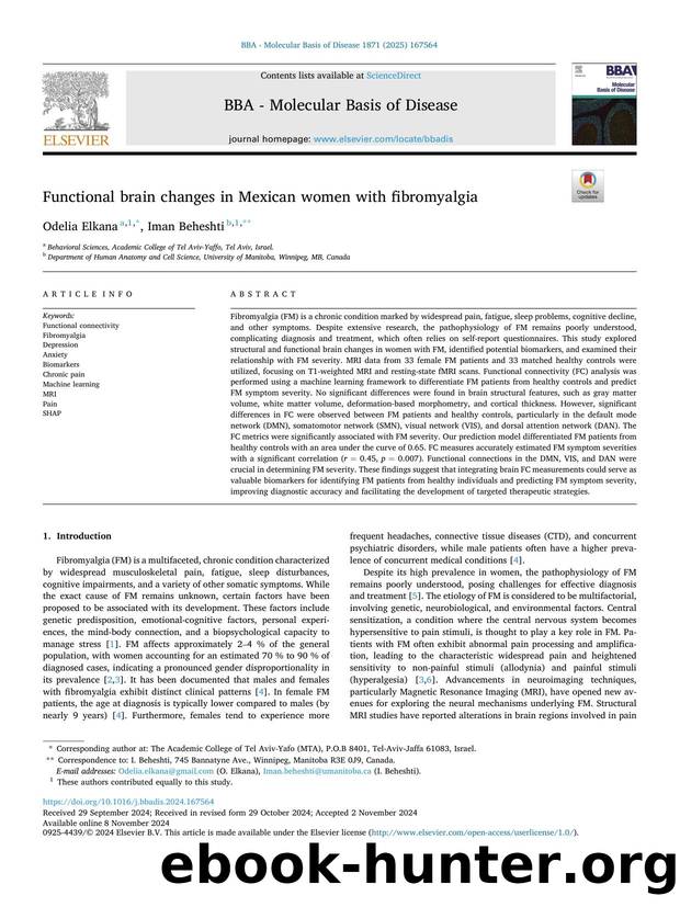 Functional brain changes in Mexican women with fibromyalgia by Odelia Elkana & Iman Beheshti
