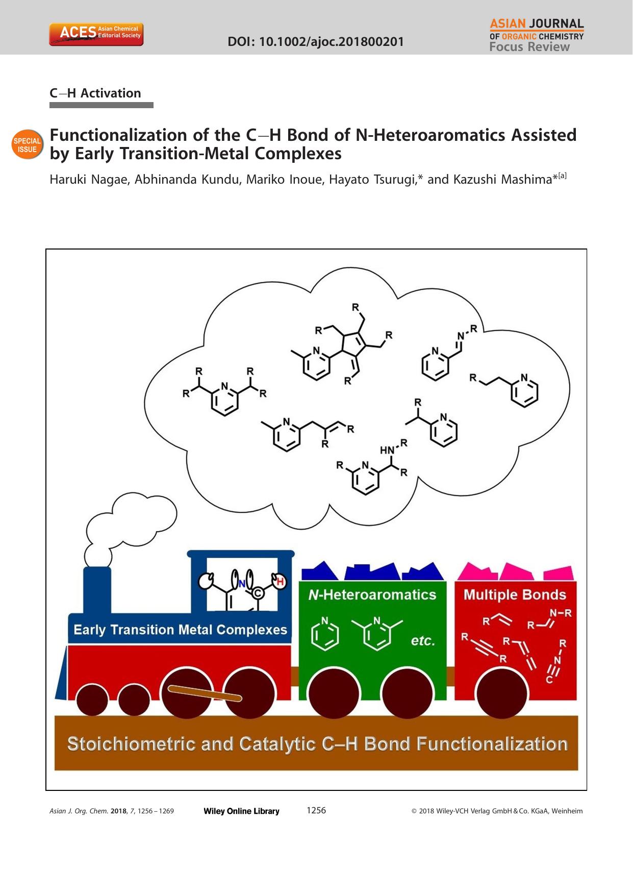 Functionalization of the CâH Bond of NâHeteroaromatics Assisted by Early TransitionâMetal Complexes by Unknown