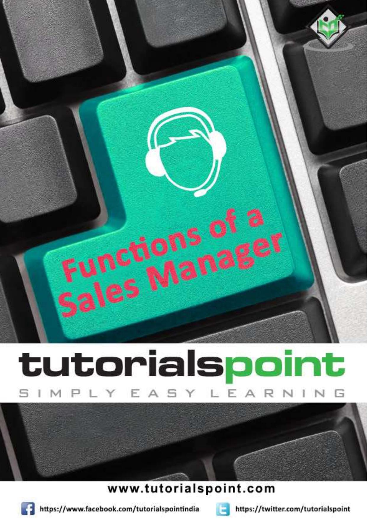 Functions of a Sales Manager by kiranpanigrahi