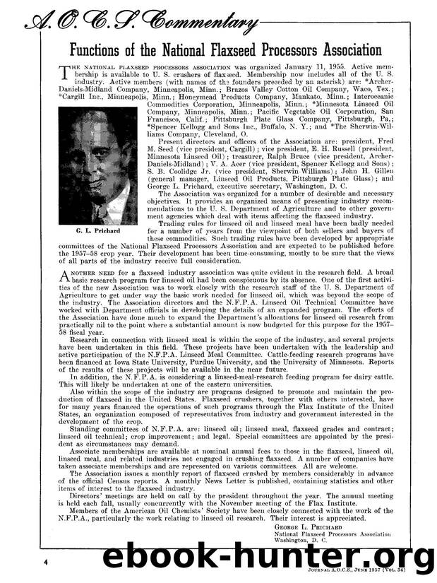 Functions of the national flaxseed processors association by Unknown