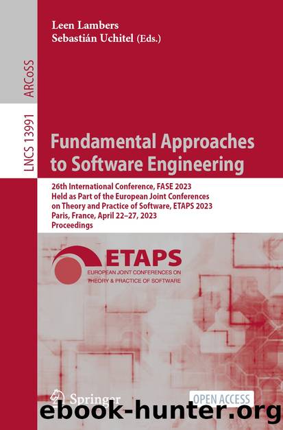 Fundamental Approaches to Software Engineering by Unknown