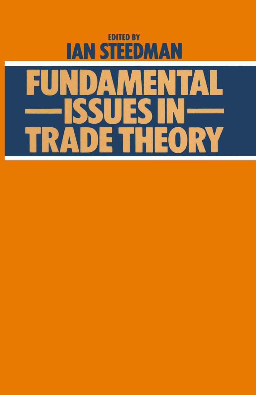 Fundamental Issues in Trade Theory by Ian Steedman (eds.)