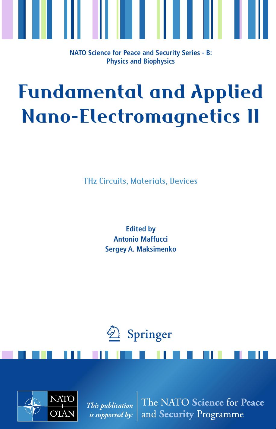 Fundamental and Applied Nano-Electromagnetics II: THz Circuits, Materials, Devices by Antonio Maffucci Sergey A. Maksimenko