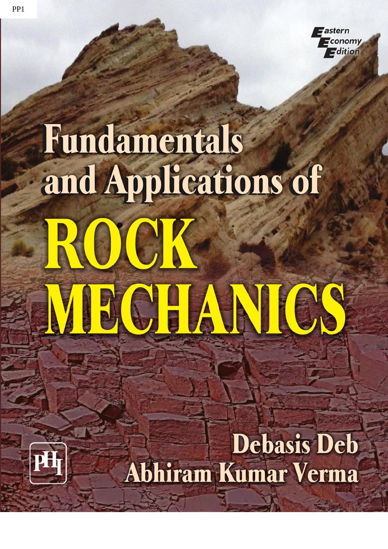 Fundamentals and Applications of Rock Mechanics by Debashish Deb