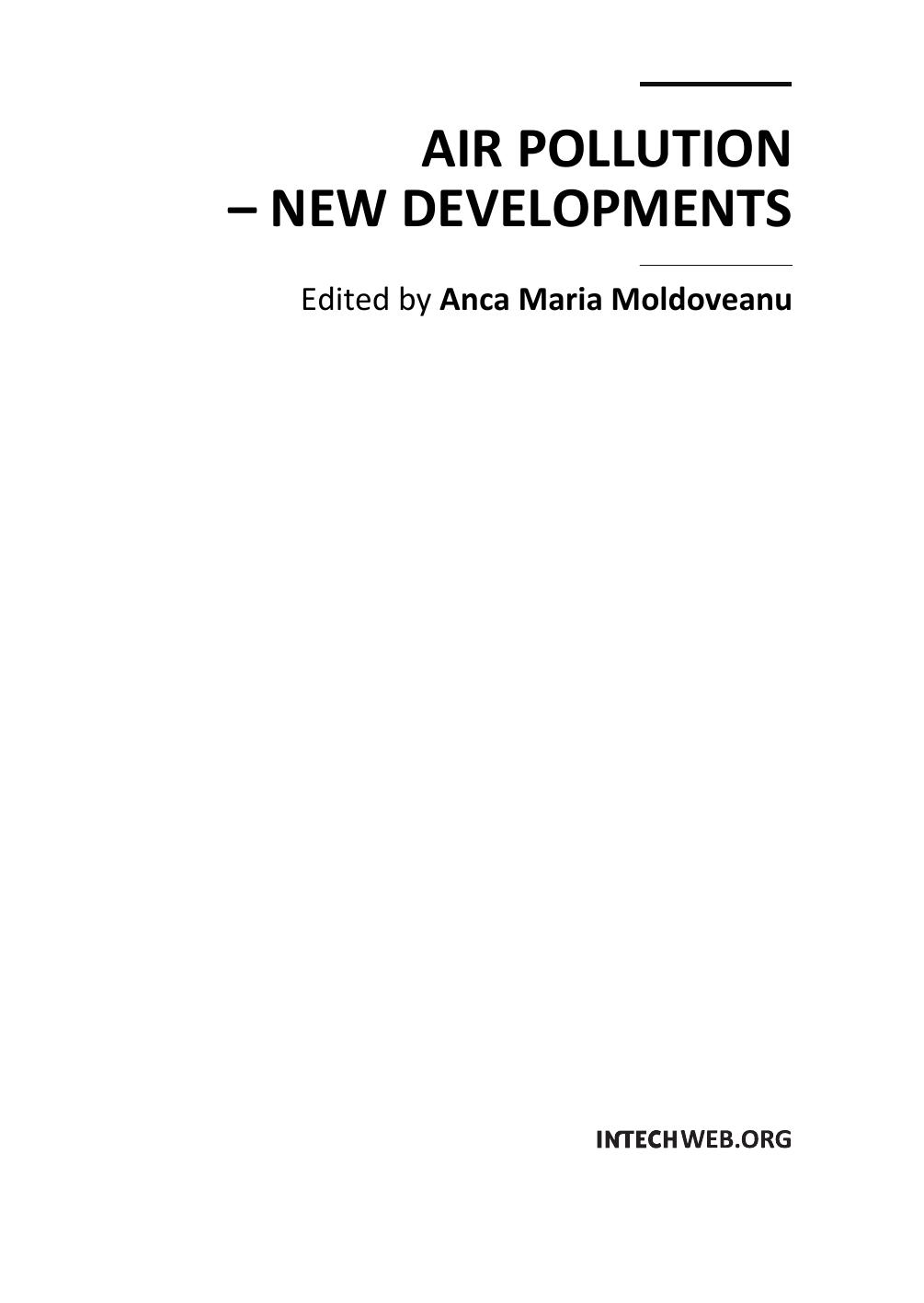 Fundamentals in Air Pollution From Processes to Modelling by Moldoveanu A.M. (Ed.)