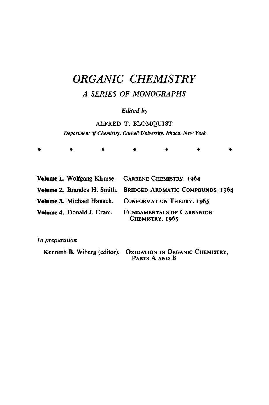 Fundamentals of Carbanion Chemistry by DONALD J. CRAM (Eds.)
