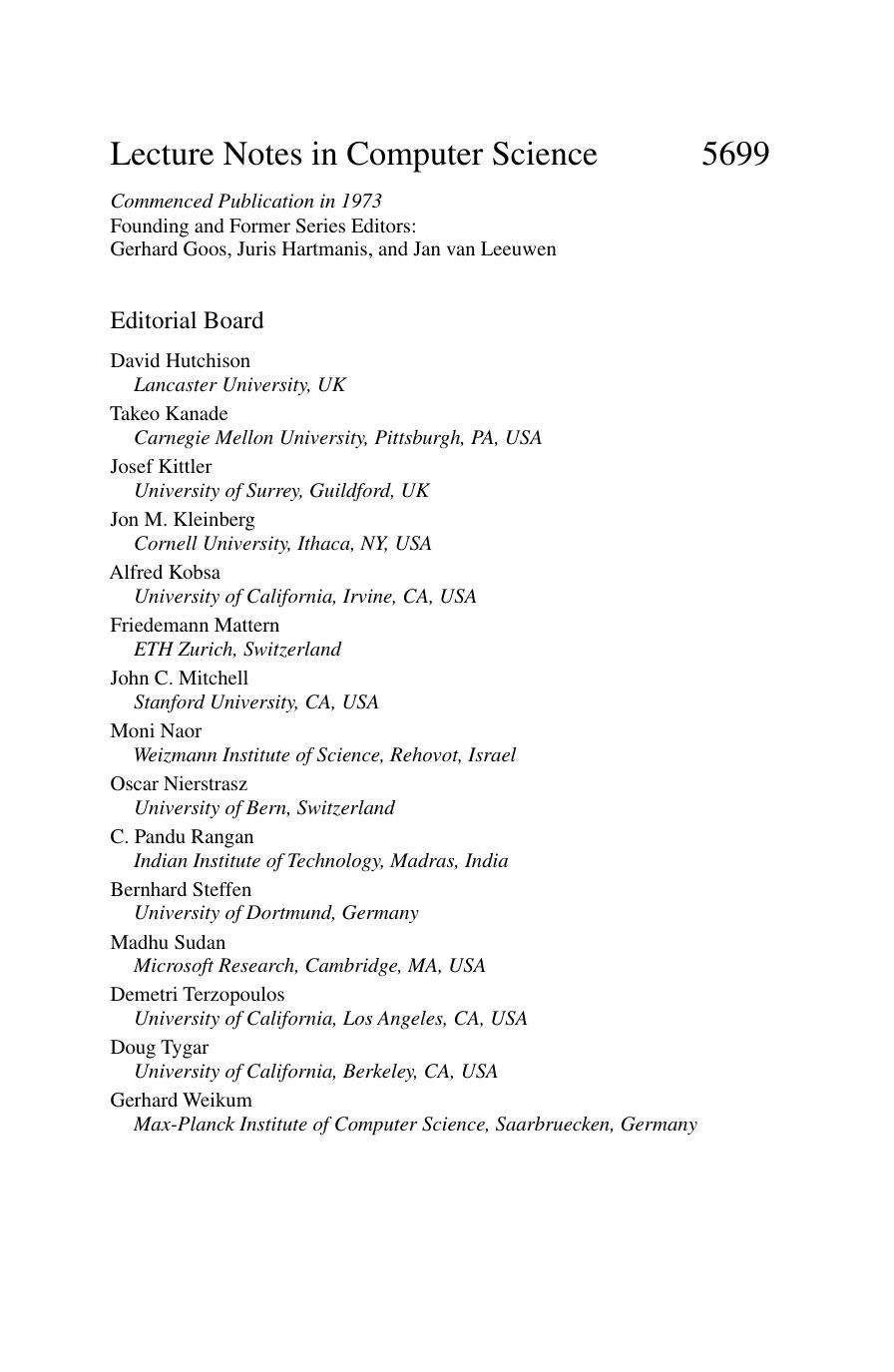 Fundamentals of Computation Theory: 17th International Symposium, FCT 2009, WrocÅaw, Poland, September 2-4, 2009. Proceedings by Moti Yung (auth.) Mirosław Kutyłowski Witold Charatonik Maciej Gębala (eds.)