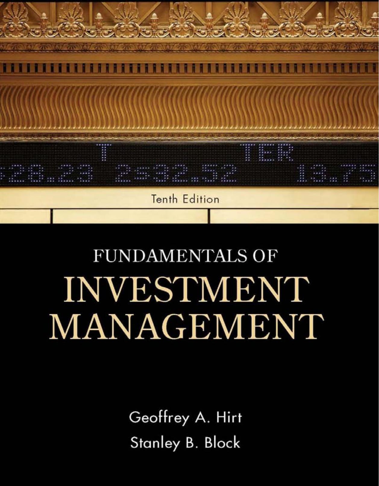Fundamentals of Investment Management Hirt Geoffrey by Unknown