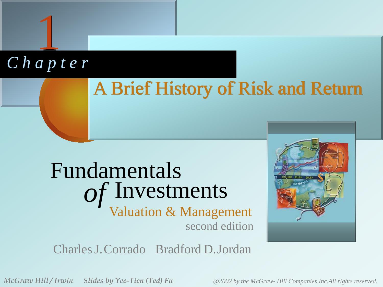 Fundamentals of Investments: Valuation and Management by Charles J. Corrado; Bradford D. Jordan