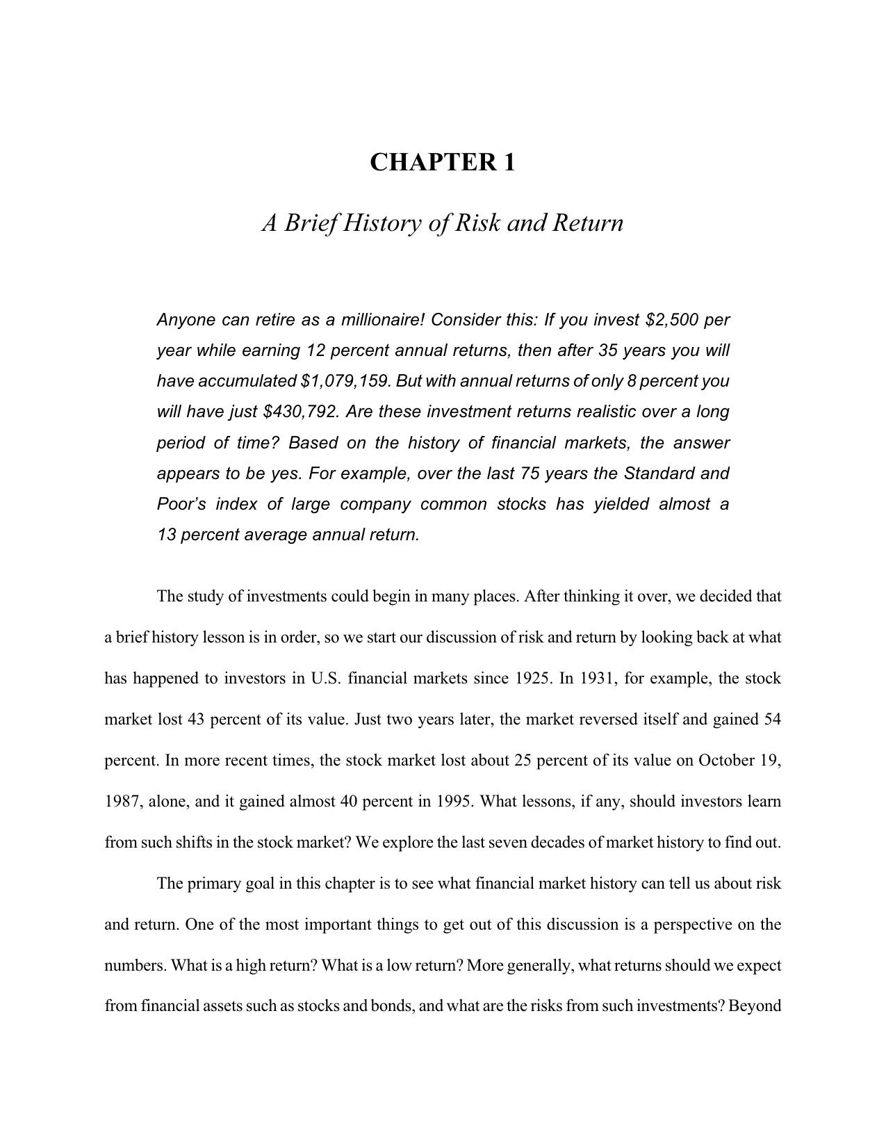 Fundamentals of Investments: Valuation and Management by Corrado Jordan