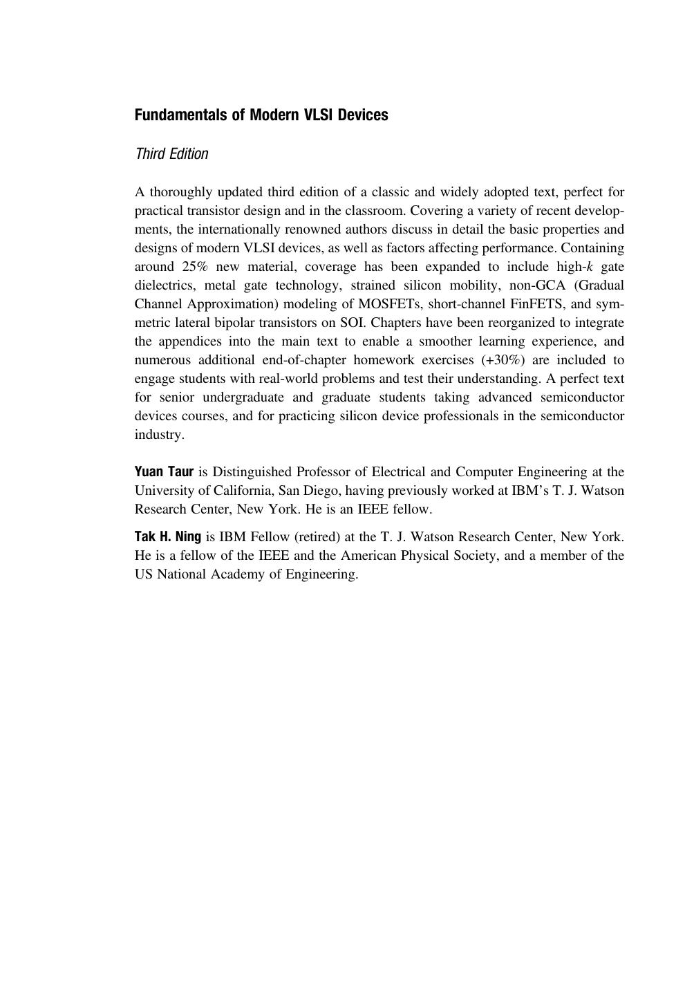 Fundamentals of Modern VLSI Devices, 3rd Edition by Unknown