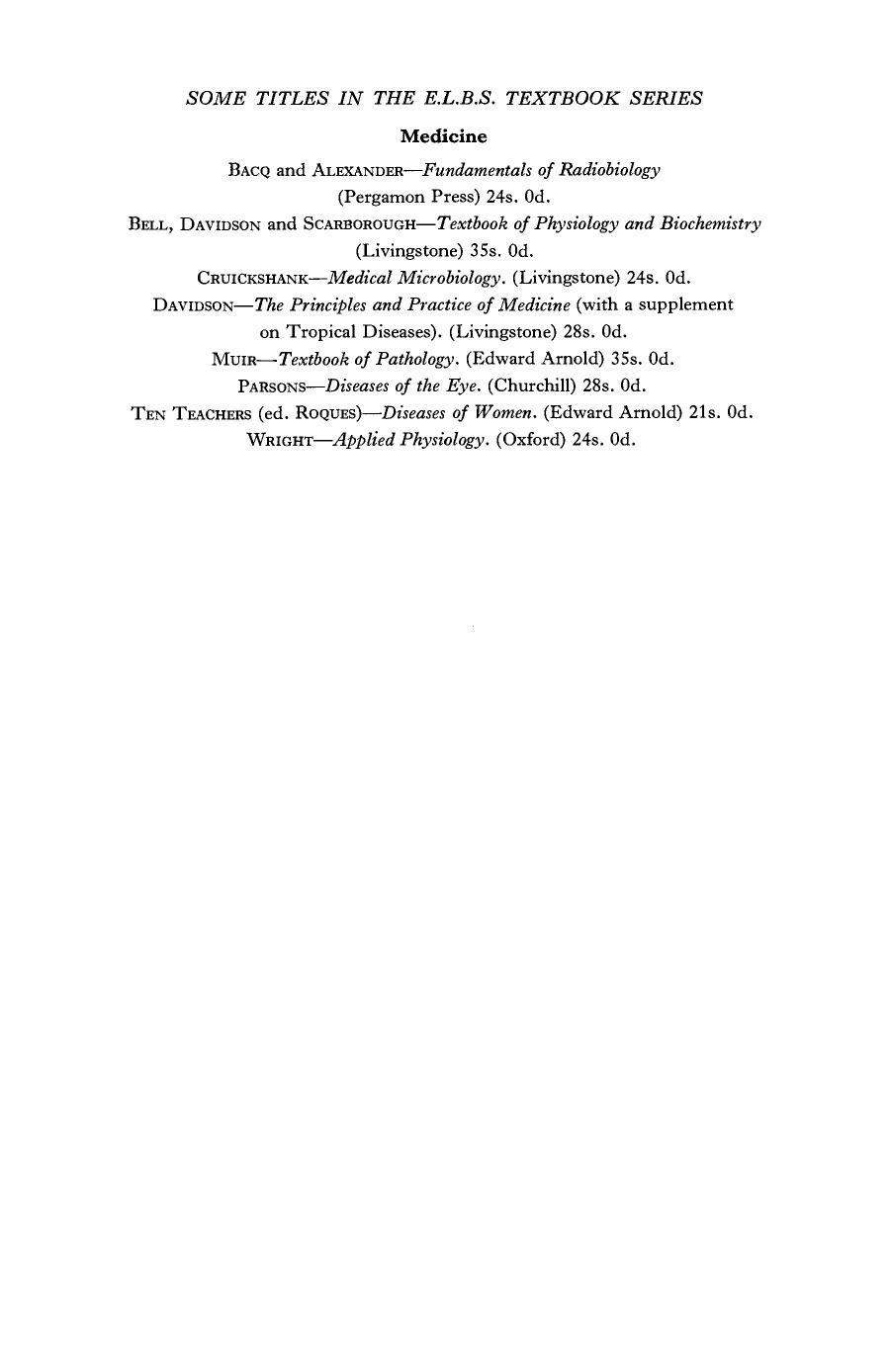 Fundamentals of Radiobiology by Z. M. Bacq and Peter Alexander (Eds.)