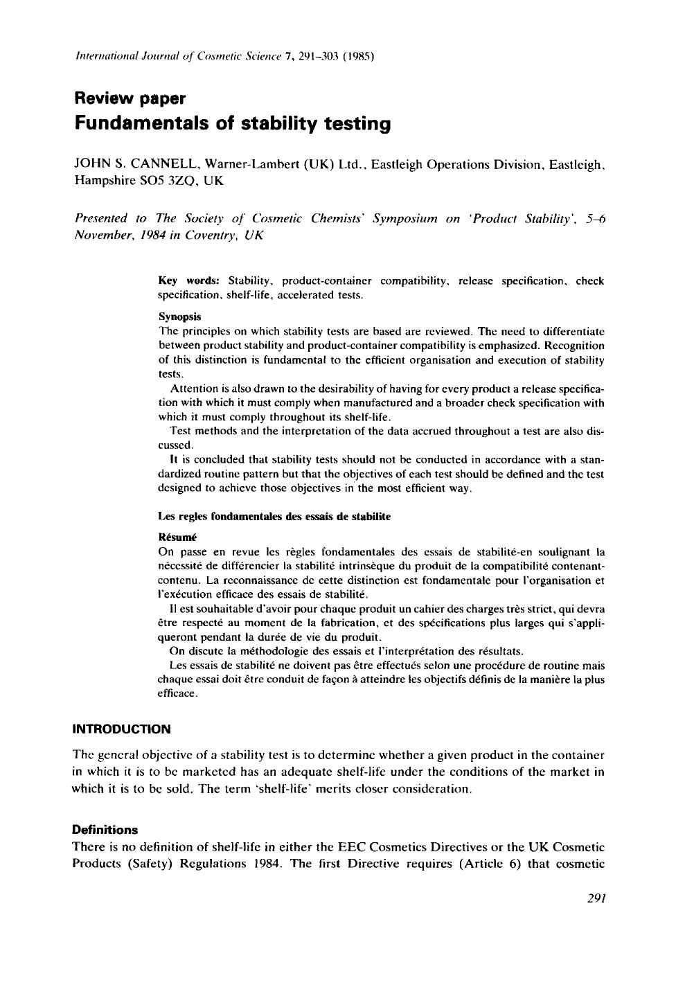 Fundamentals of stability testing by Unknown