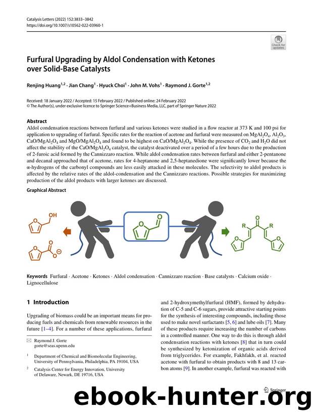 Furfural Upgrading by Aldol Condensation with Ketones over Solid-Base Catalysts by Renjing Huang & Jian Chang & Hyuck Choi & John M. Vohs & Raymond J. Gorte